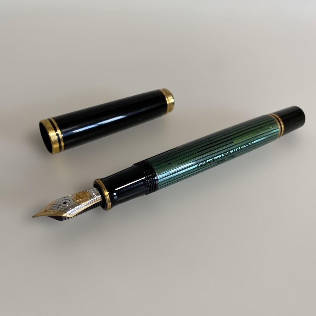 【レア限定品】Pelikan 万年筆 丸善120周年記念 スーベレーン緑縞