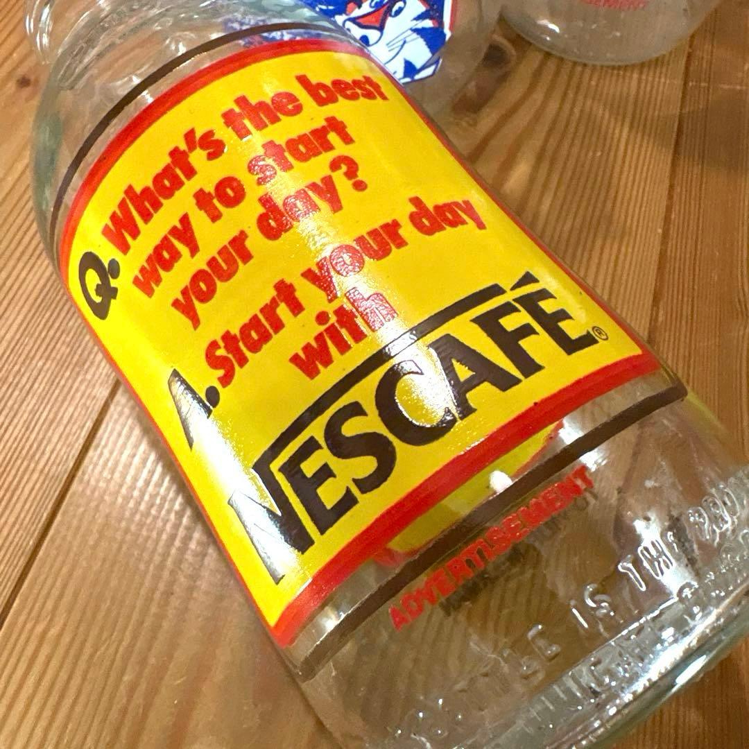 80年代　ケロッグ　牛乳瓶　アドバタイジング　ボトル　トニータイガー　ネスカフェ