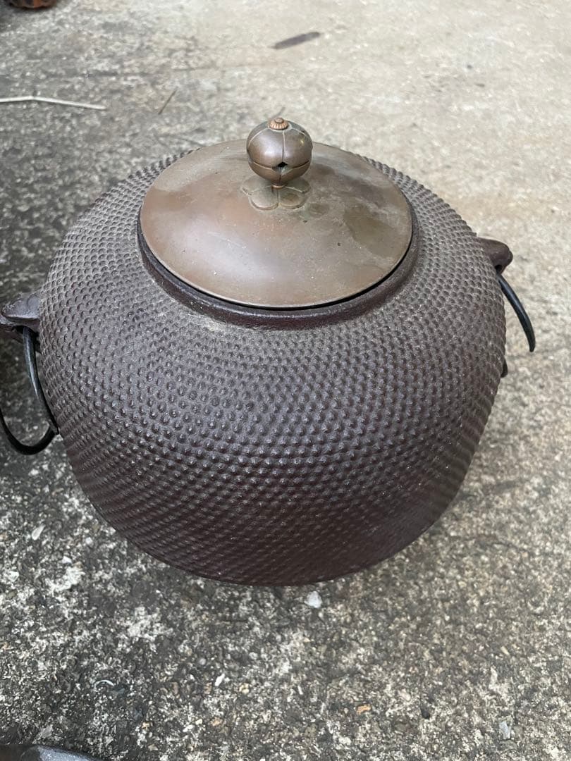 唐銅　金谷浄雲　★ 茶道具　茶道　茶事　茶会　什器　茶釜
