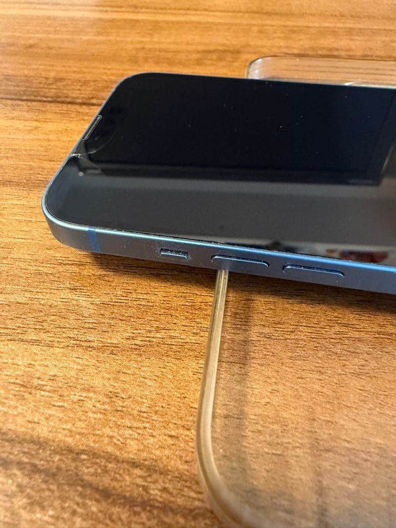 iPhone13 256GB ブルー　画面割れ有　空き箱有