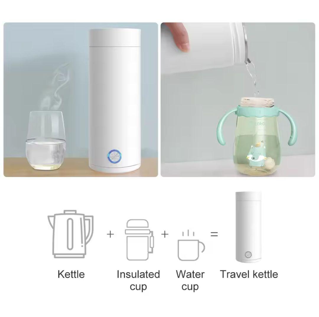 限界価格　小型携帯電気ケトル 400ml ×２台小旅行キャンプ出張災害