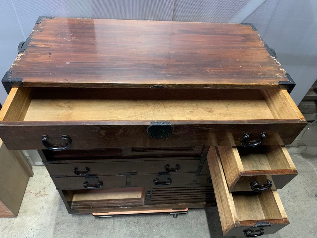 古家具 帳場箪笥 時代箪笥 和箪笥 明治 大正 昭和 レトロ ビンテージ 古民家