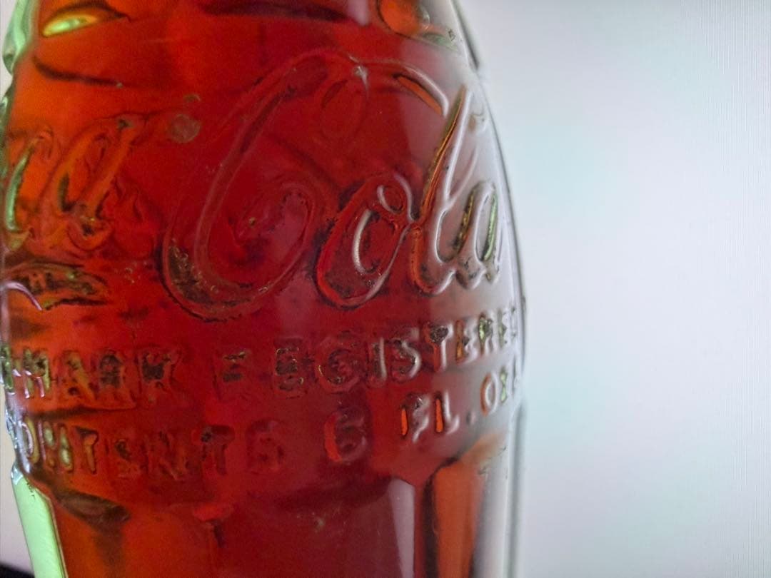 F6 レア 1952年 コカコーラ コンツァーボトル \"フルボトル\" 瓶