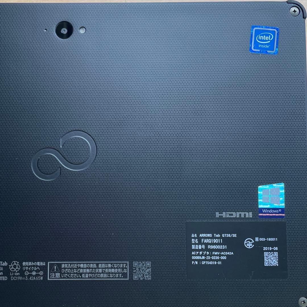 富士通　Arrows Tab　Q738/SE Celeron　SSD128