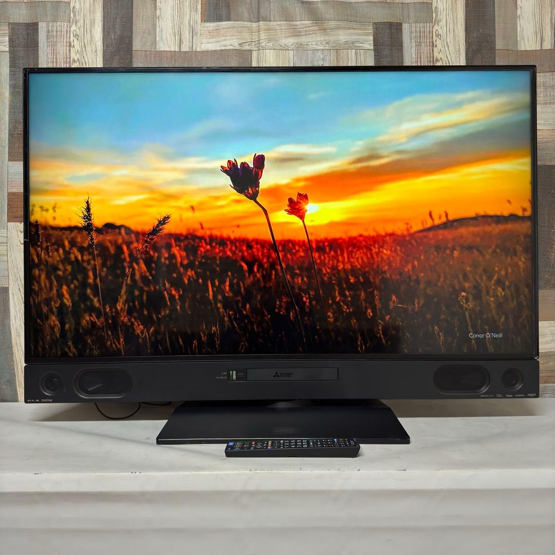 全国送料込❣️三菱50型4KブルーレイHDD2TB2番組同時録画YouTube視聴