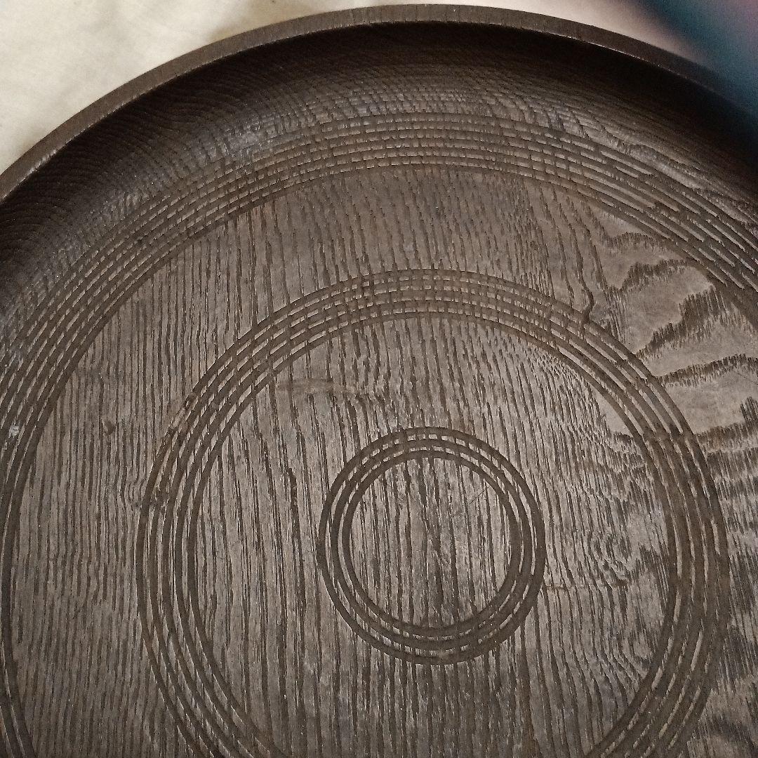 杉糸目お盆一尺一寸　大正時代横33.3 たかさ4 厚さ7mm　375g