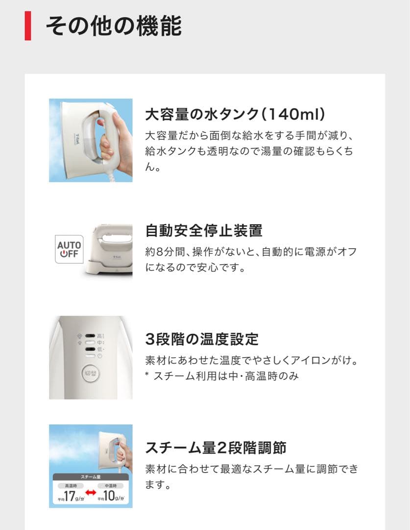 T-fal STEAM RAFRAI 2WAY スチームアイロン