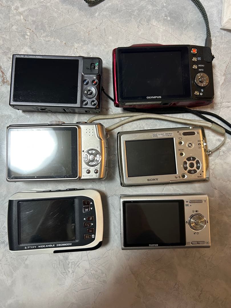 コンパクトデジカメ6台まとめ売り（ジャンク品）