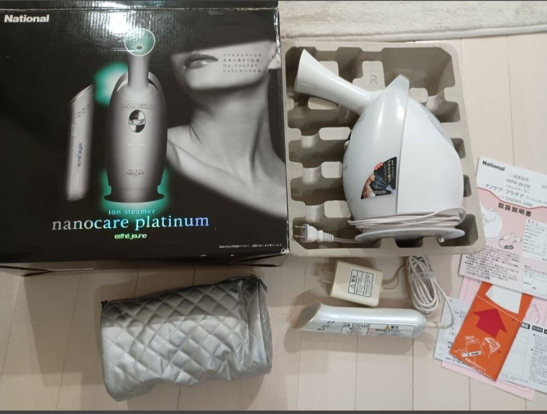新品 Panasonic National イオンスチーマー ナノケア プラチナ