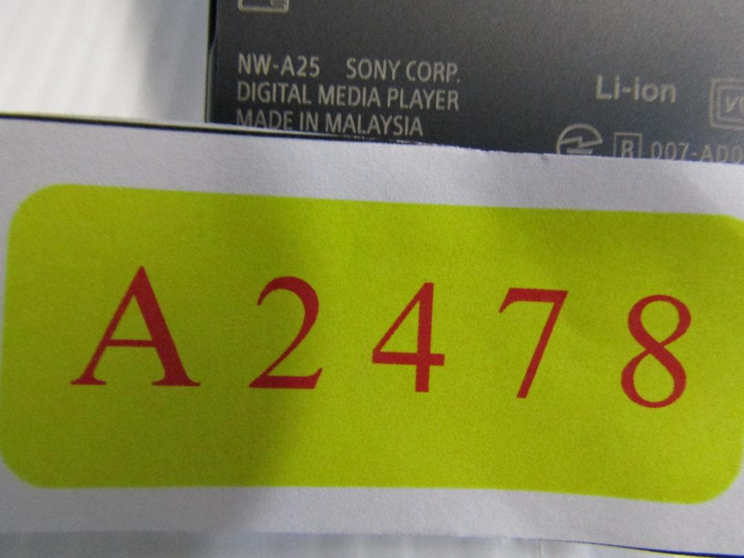 A2478 SONY NW-A25 デジタルメディアプレーヤー 16G