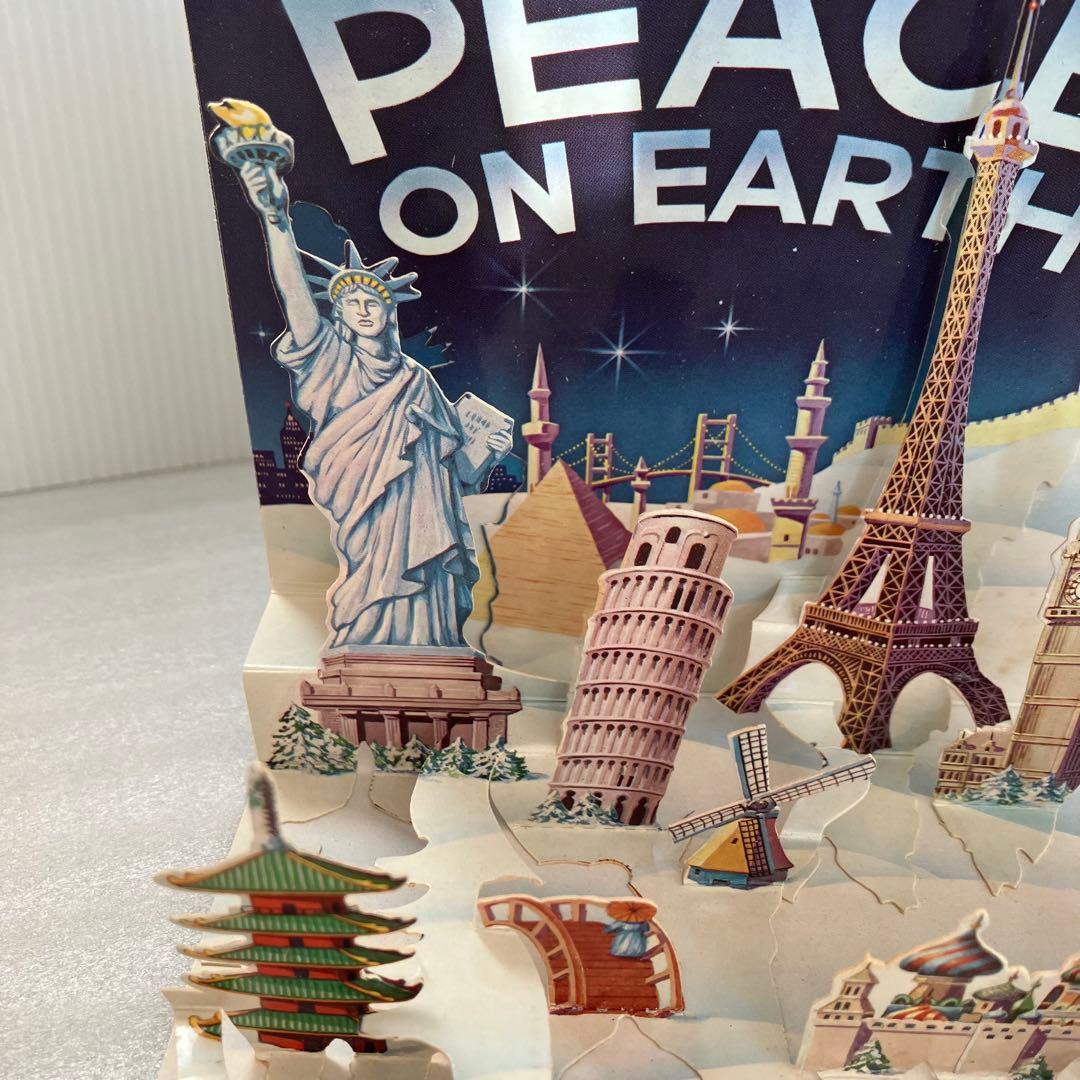 E-壁【希少】世界の名所 3D ポップアップ 「PEACE ON EARTH」