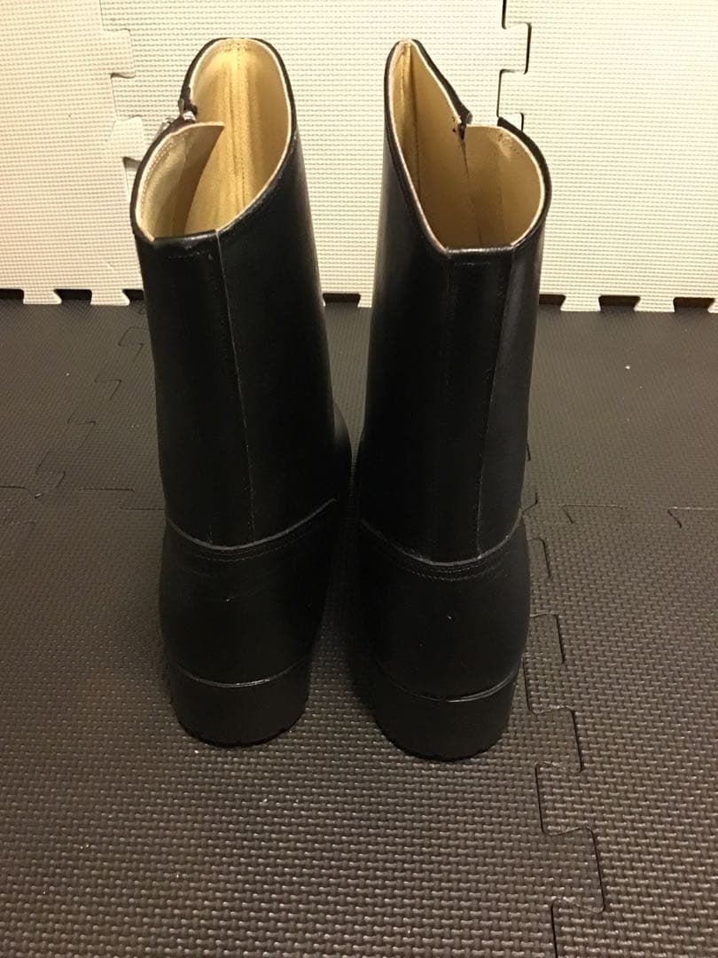 新品 Fuji shoes 富士シューズ 日本製 白バイ 府警本部 レザーブーツ