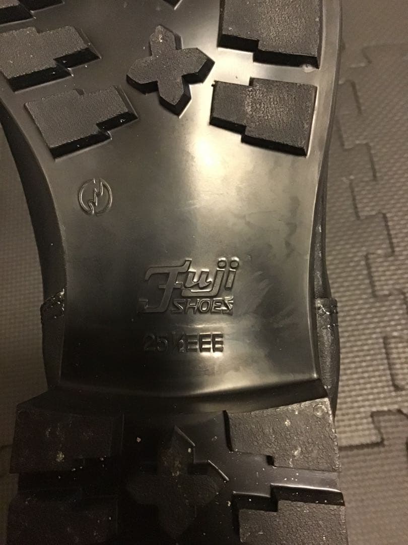 新品 Fuji shoes 富士シューズ 日本製 白バイ 府警本部 レザーブーツ
