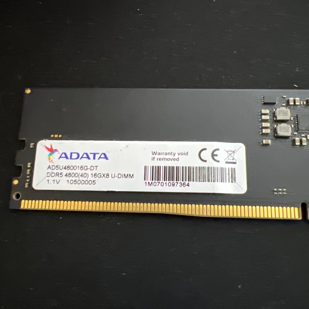 メモリー ADATA DDR5 4800MHz 16GB