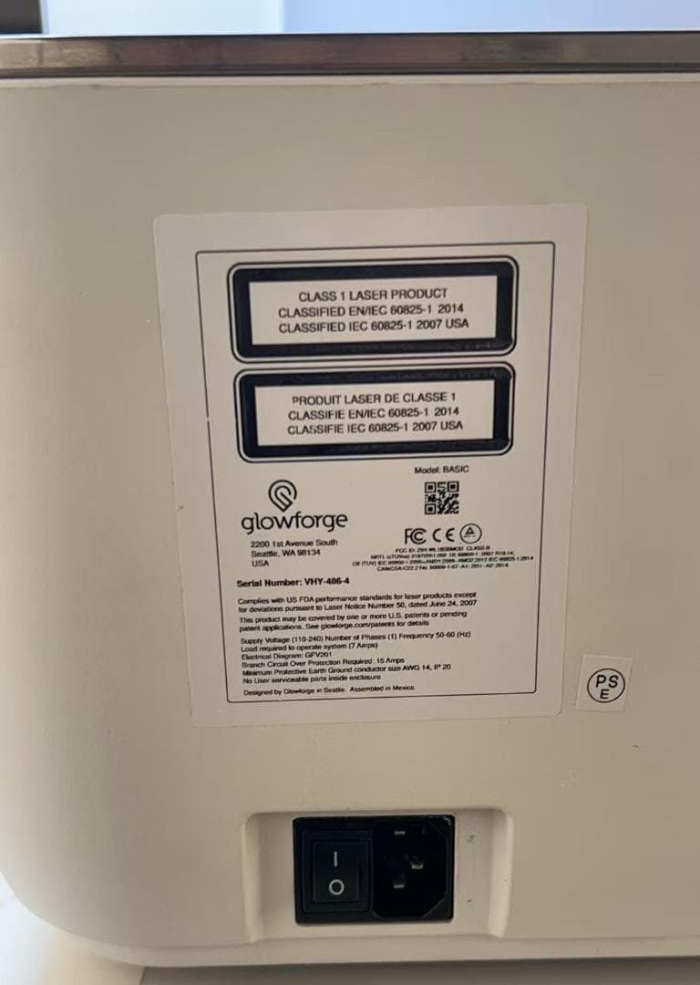 Glowforge レーザー彫刻機 動作品 本体