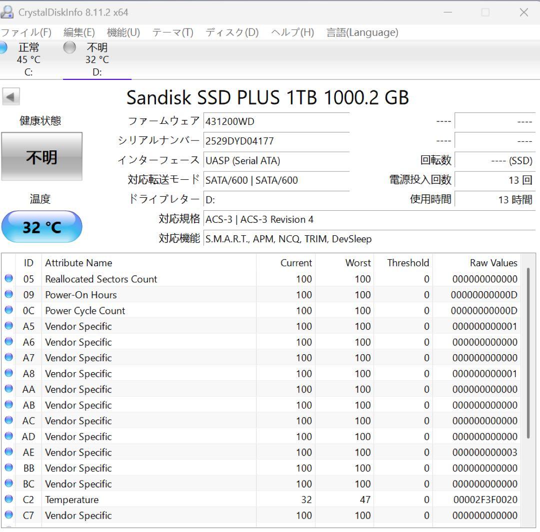 訳あり品　SanDisk サンディスク 内蔵 SSD PLUS 1TB