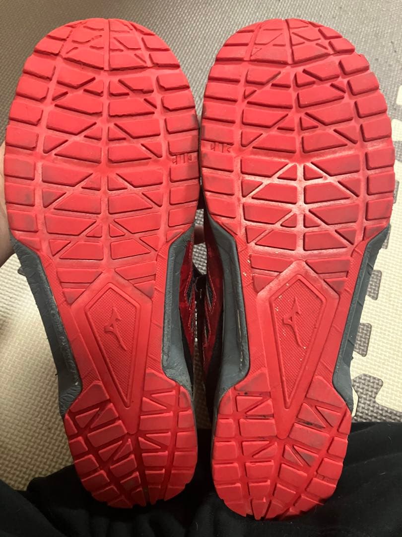 山*良様 Mizuno レッド 安全靴 ベルクロ