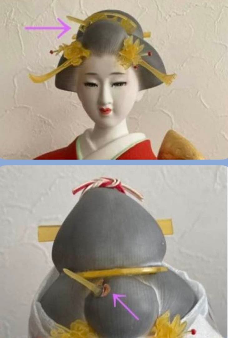 上村松園　序の舞　博多人形　大型　献寿作　ガラスケース付き