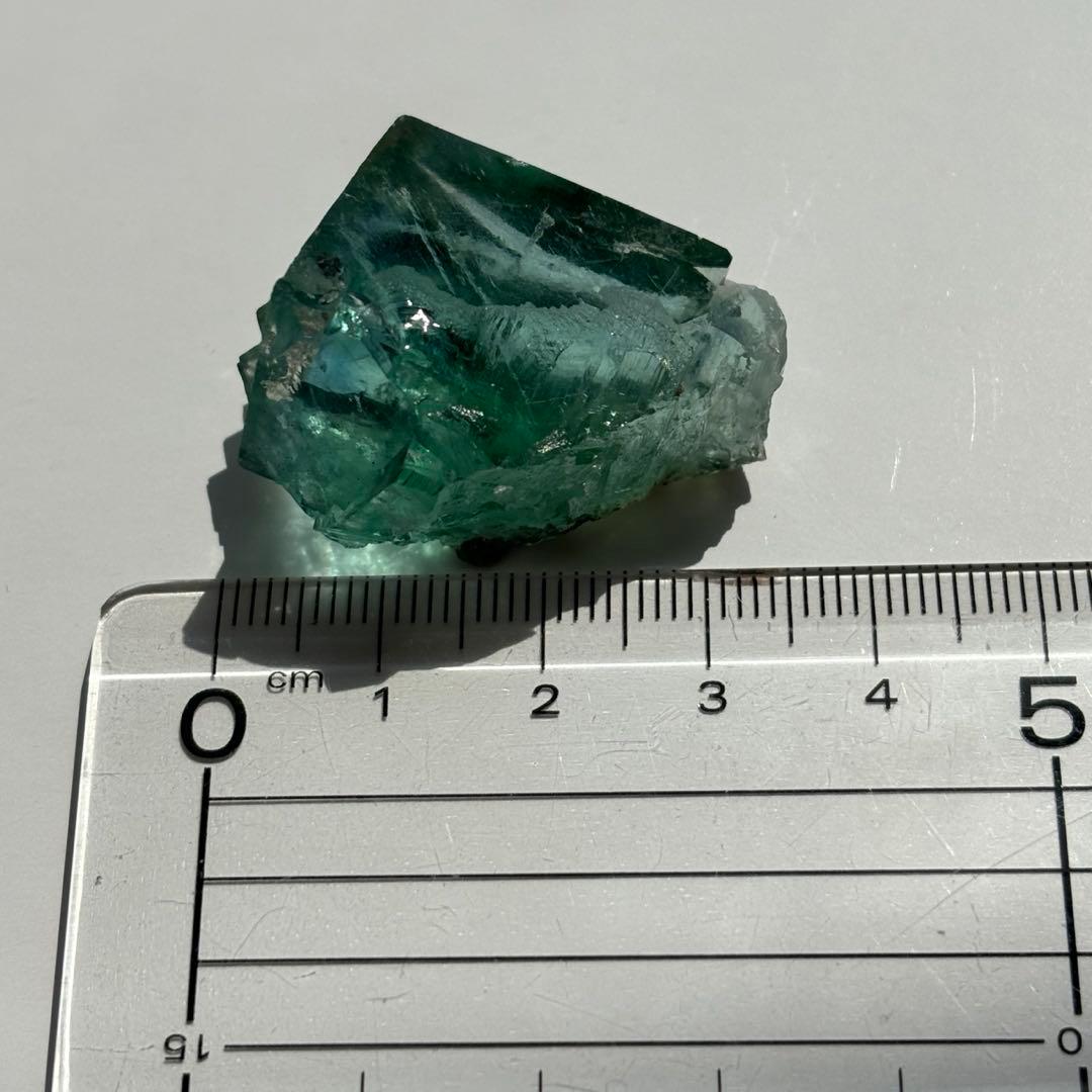 中国 ヤオガンシャン ブルーグリーン フローライト 宝石質 原石 鉱物標本 蛍石
