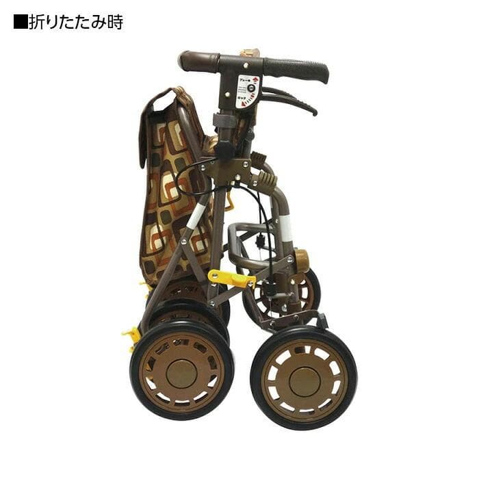 美品シンフォニーライト GAブラウン 歩行車 歩行器 高齢者 老人 介護用