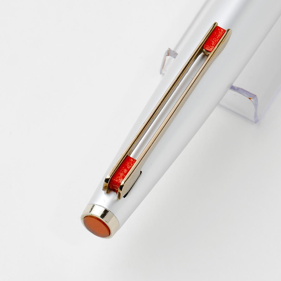 【未使用】 プラチナ万年筆 ポケット 22K シルバー＆レッド 年代物 RA