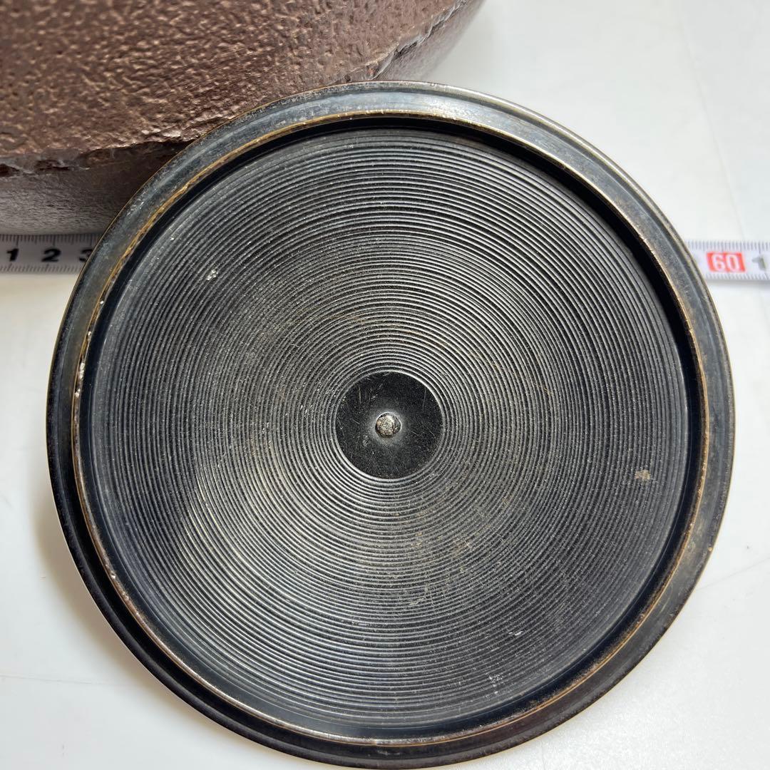 釜師畠春斎　阿弥陀釜　共箱　幅約24.5㎝/3368g 東Y8-0403①タニチ