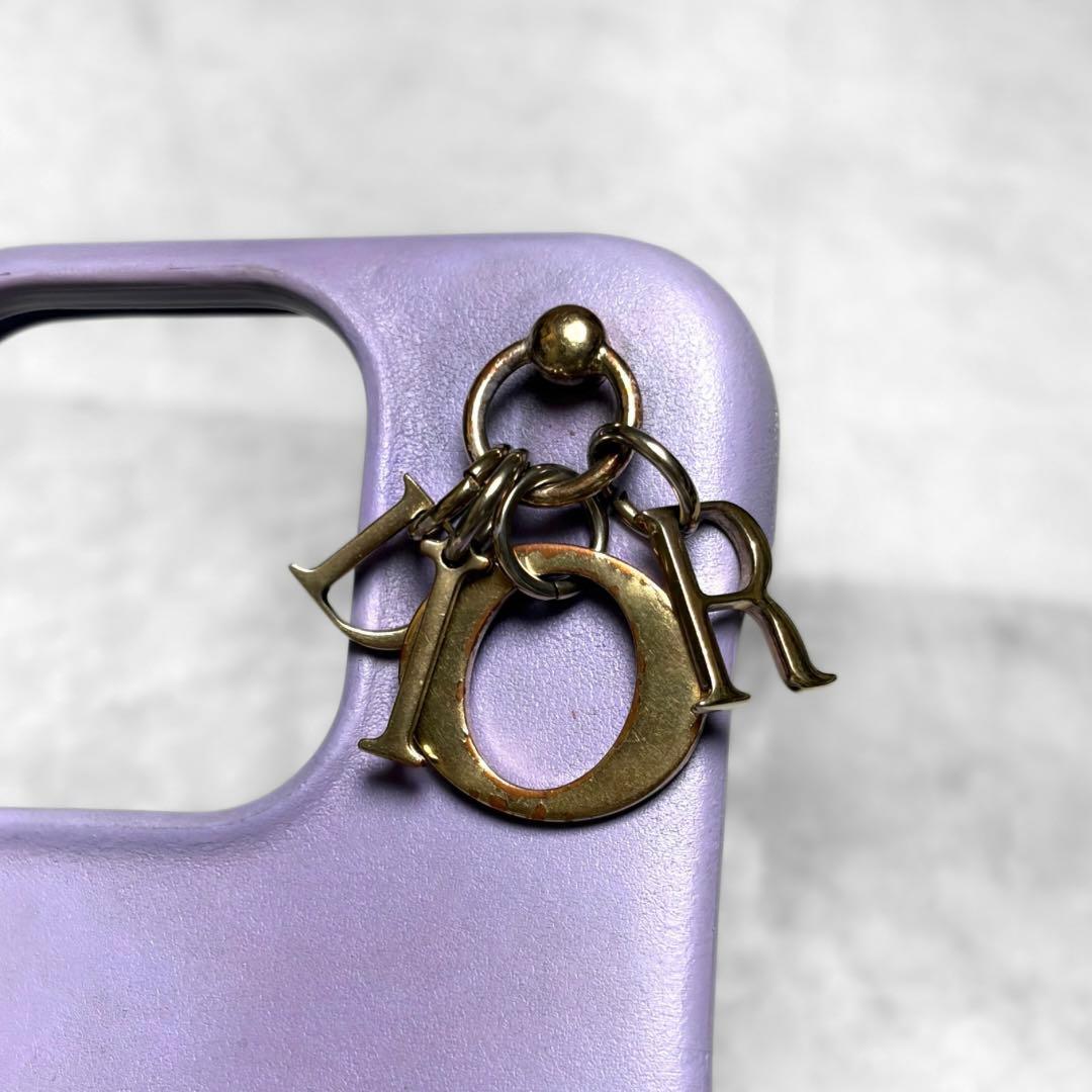 DIOR　iPhone15proケース　カナージュ　レディディオール　ラベンダー