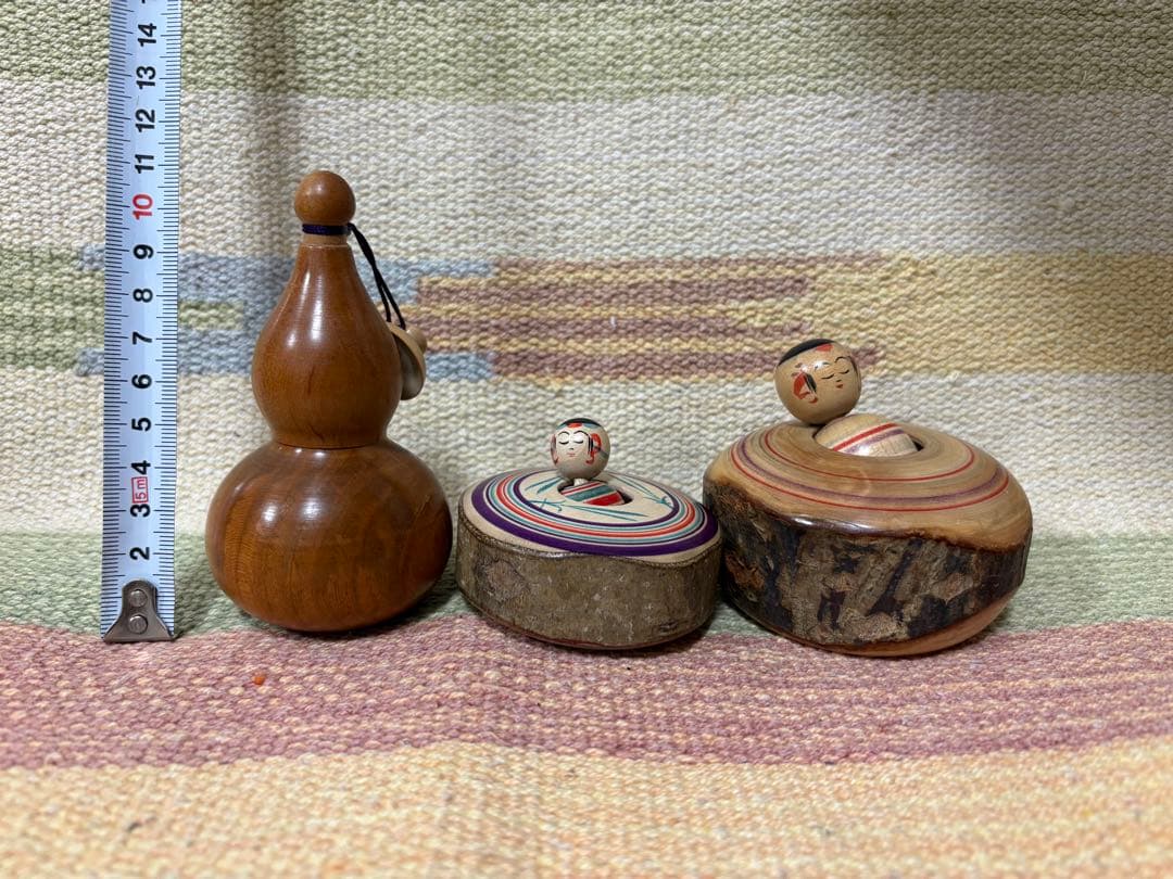 伝統こけし 佐藤幸一 ねむりえじこ 瓢箪から独楽