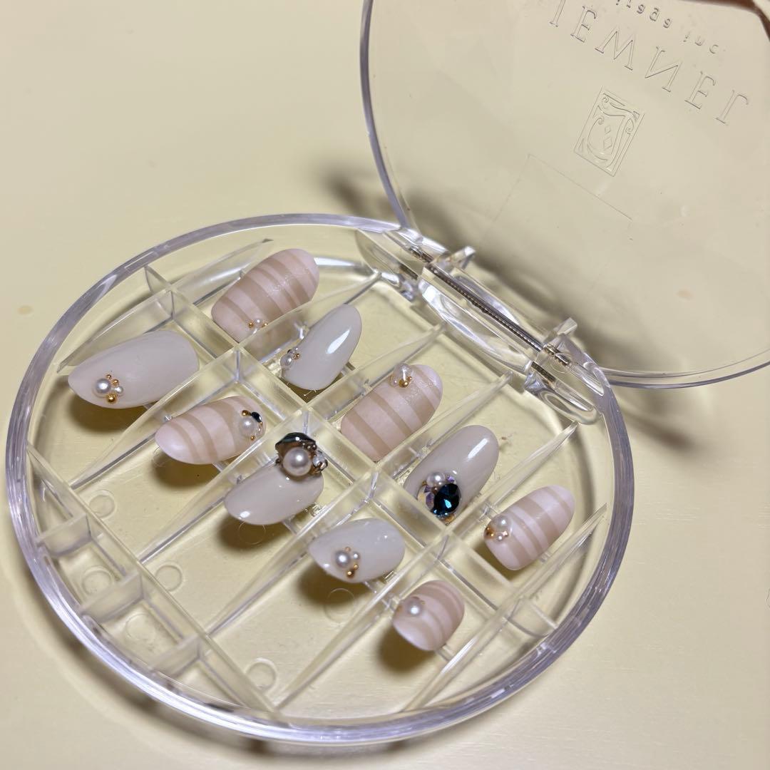 【コネクタ付き！すぐにお使い頂けます】ネイルチップ ジュネル