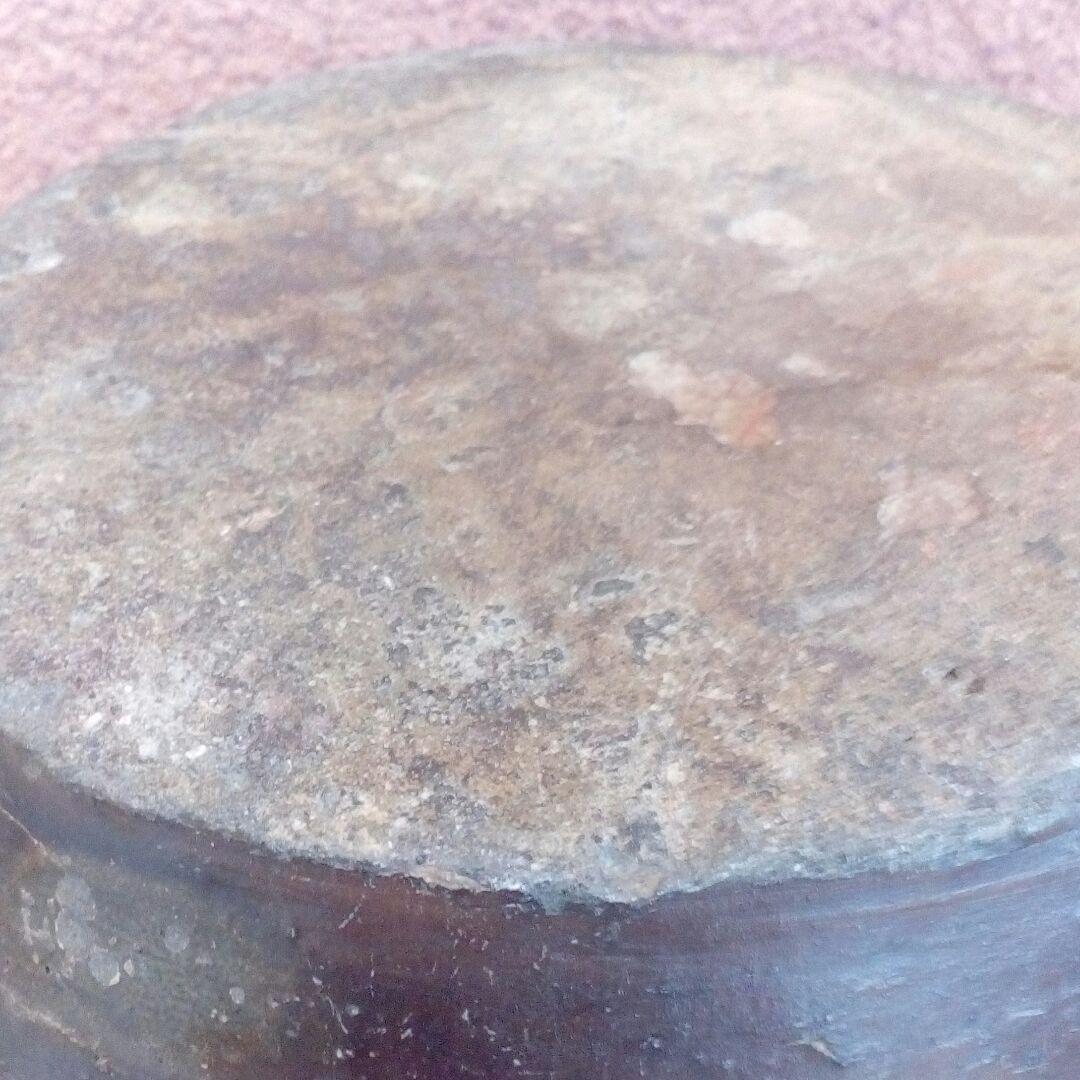 江戸時代武家旧家屋敷当時物３５センチサイズかめ壷傘立用風流な飾り置物
