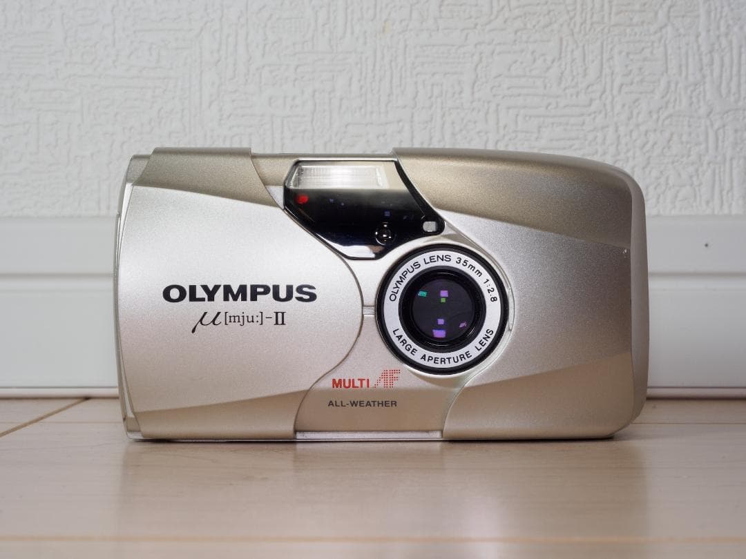 極美品 完動品 OLYMPUS mju II シルバー ファインダー腐食なし