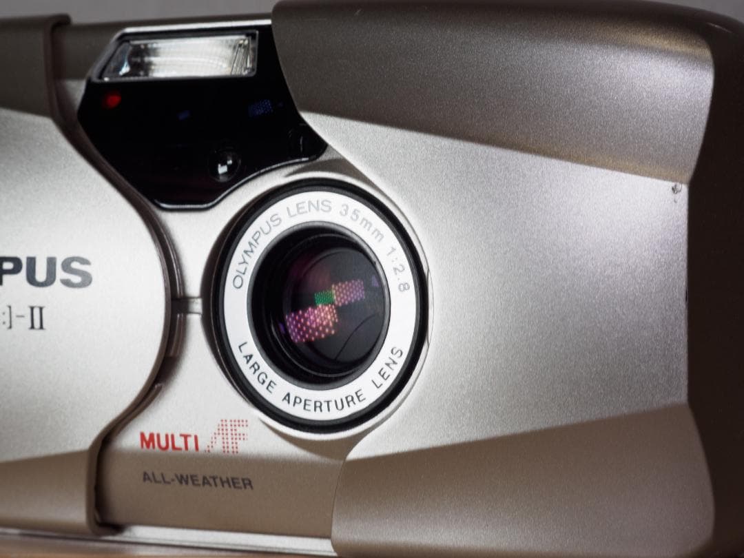極美品 完動品 OLYMPUS mju II シルバー ファインダー腐食なし