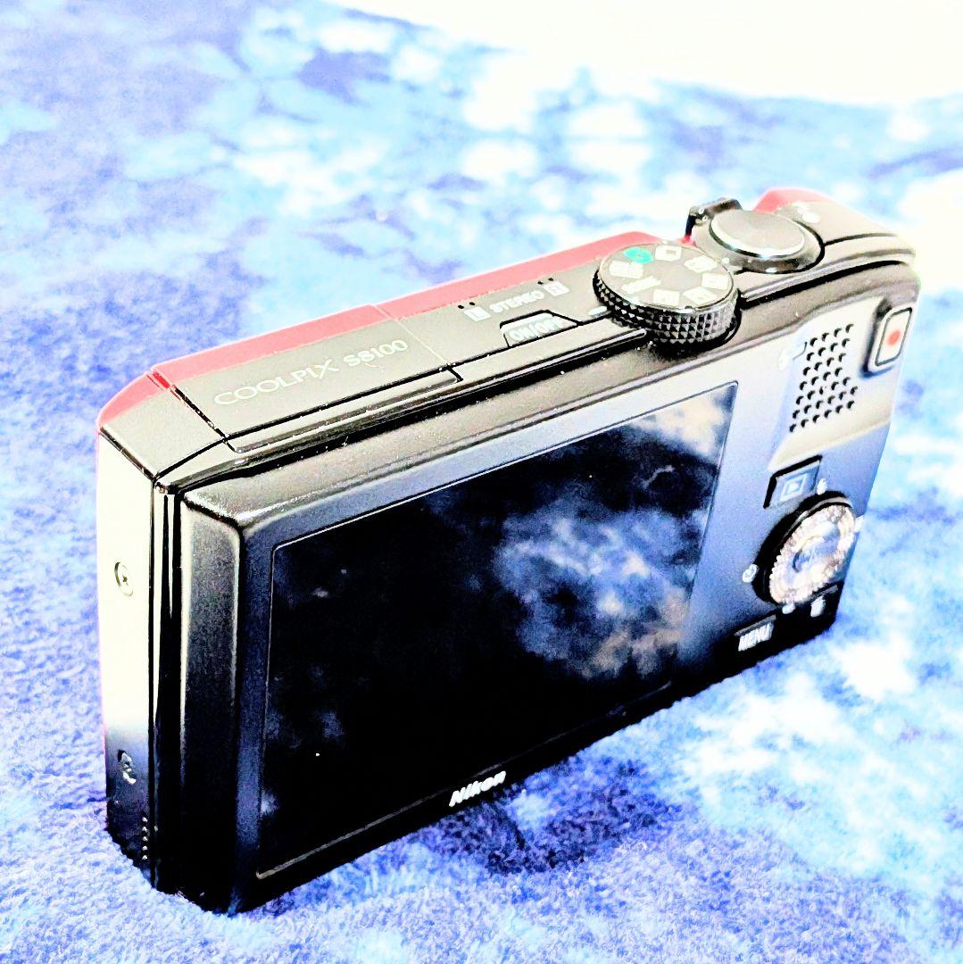 極美品【動作品】Nikon COOLPIX S8100 レッド