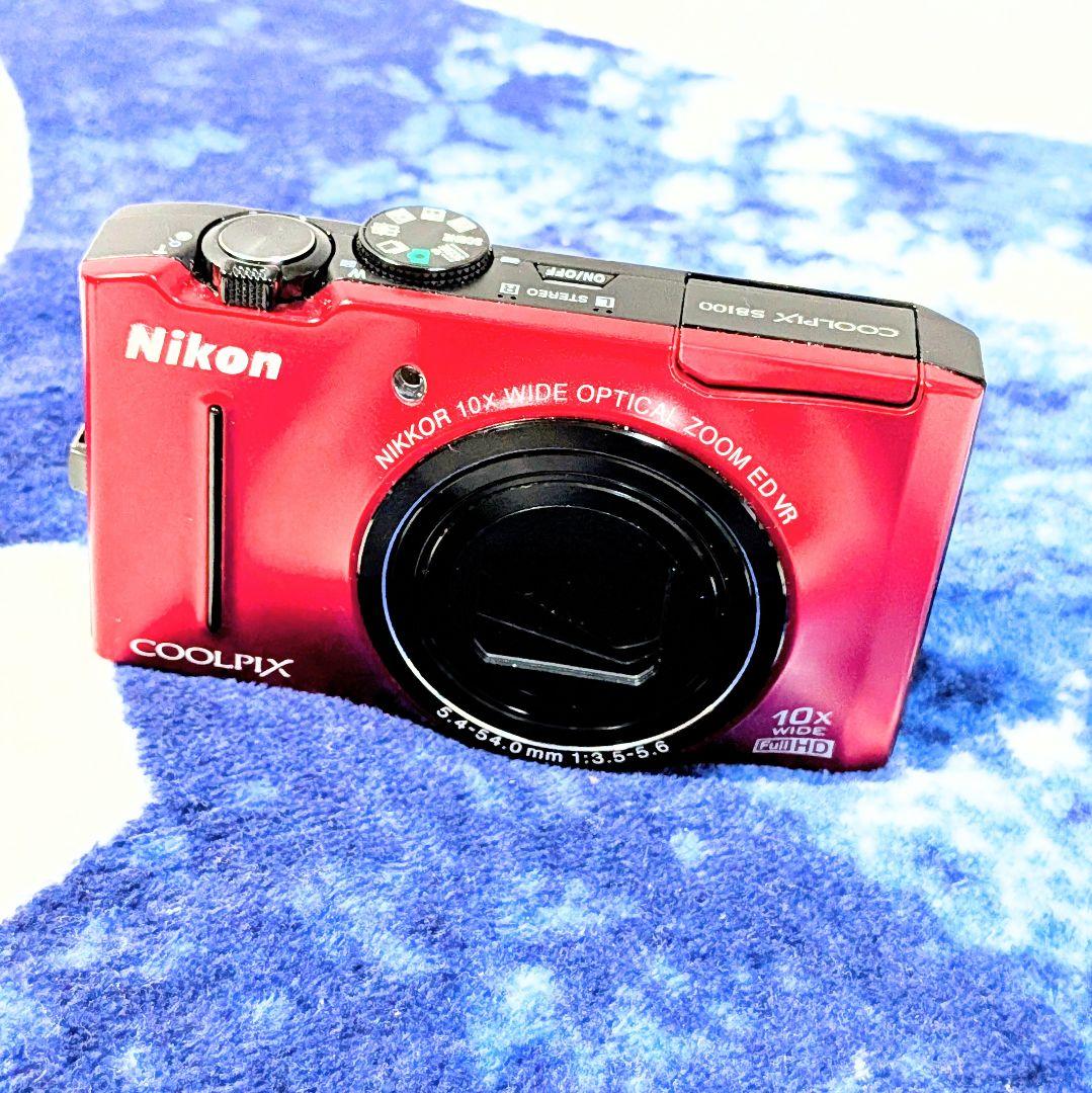 極美品【動作品】Nikon COOLPIX S8100 レッド
