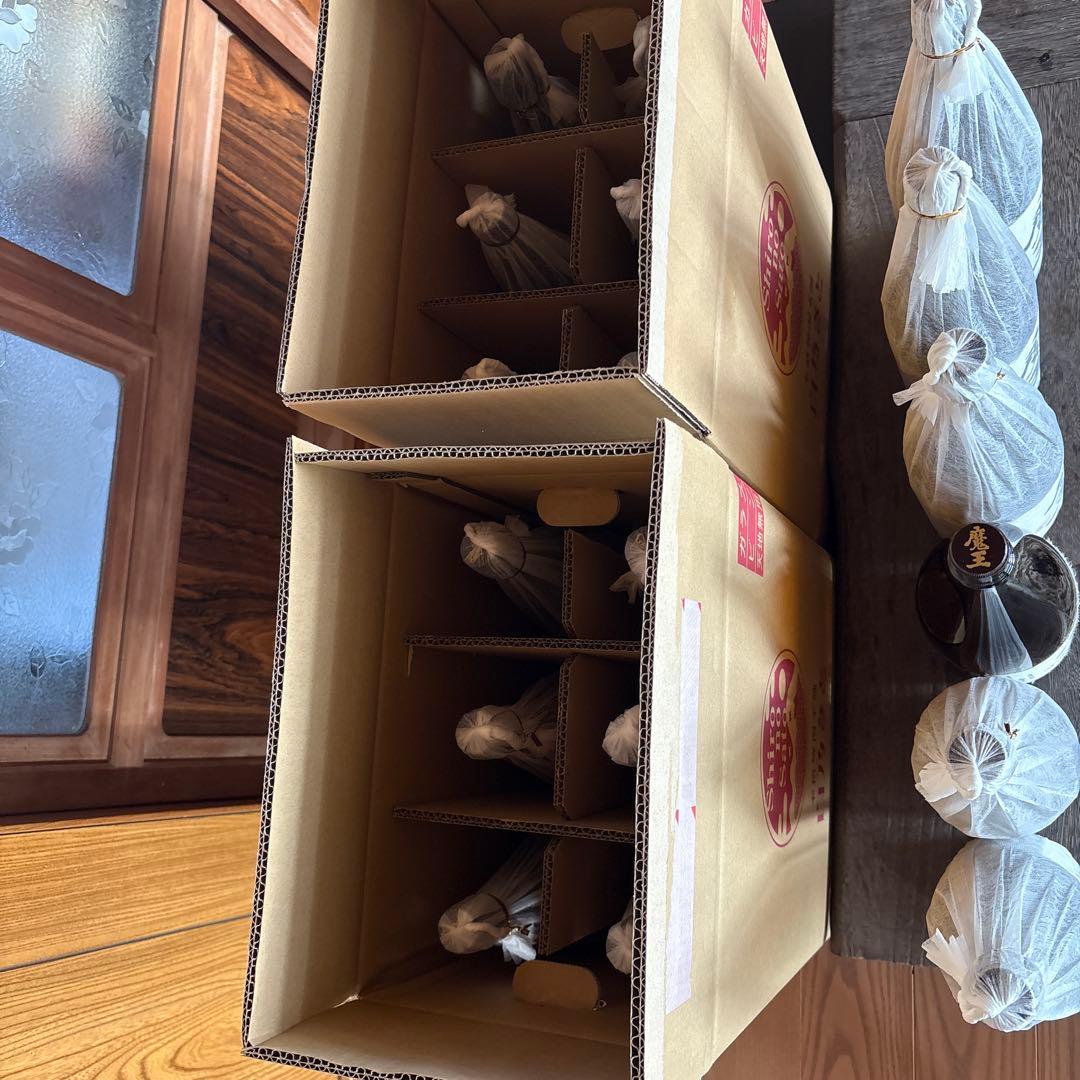 焼酎 魔王の空き瓶　6本セット 専用箱入り３箱