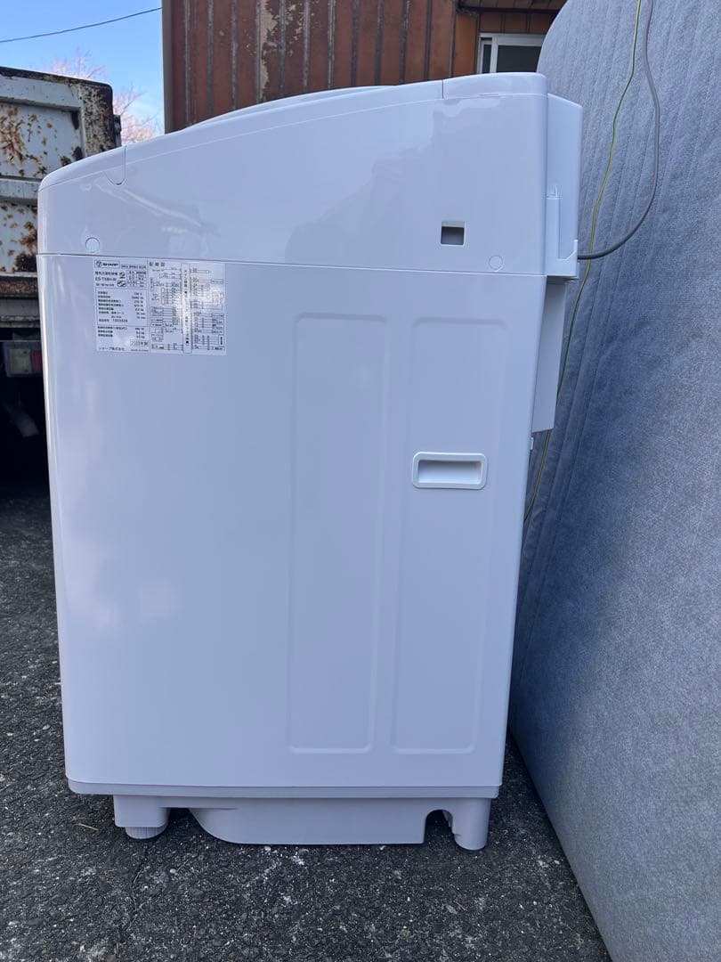 [美品]SHARP 縦型洗濯機 ES-TX8H 8kg ホワイト