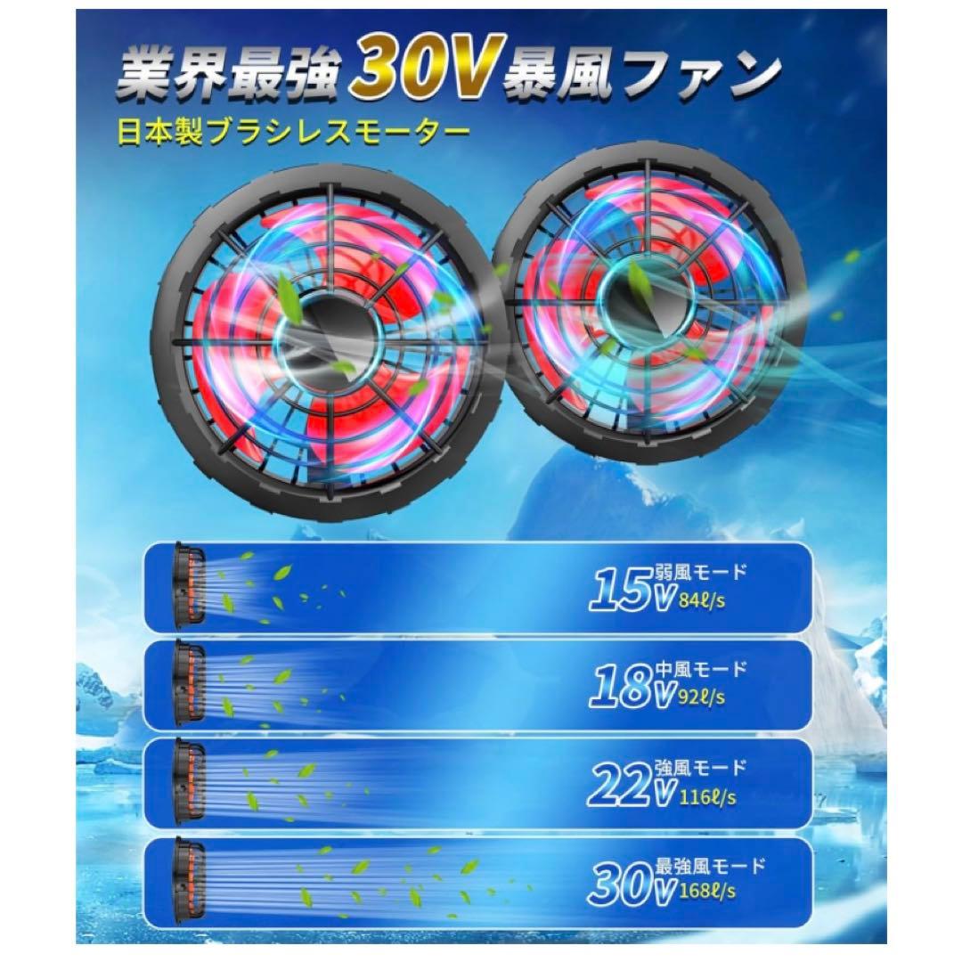 ⭐️本日限定値下げ⭐️空調作業服 ファンバッテリーセット 30V、40000mAh