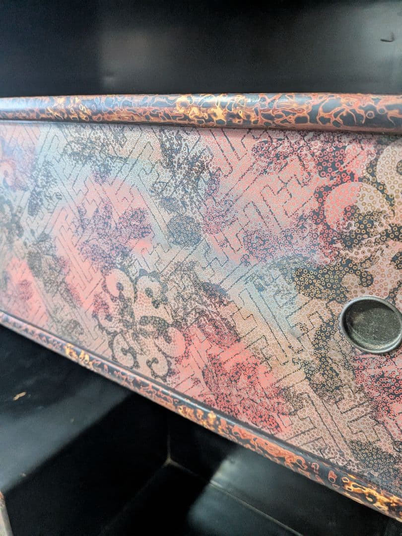 津軽塗 茶箪笥 骨董レトロ アンティーク古民家蔵出し品 １点物 時代箪笥 古箪笥