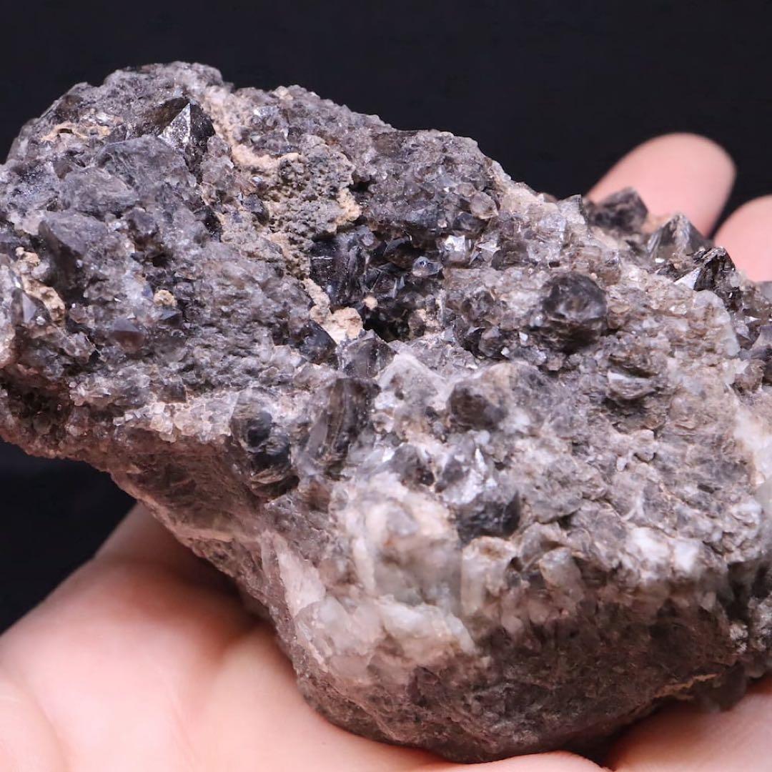 スモーキー クォーツ on 珪化木 煙水晶 236,6g SQZ077原石天然石