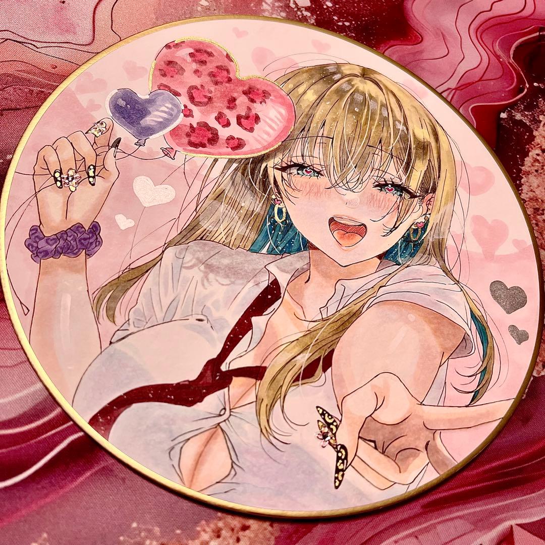 T*様 手描きイラスト アナログ オリジナルイラスト 色紙 一点物 コピック 原