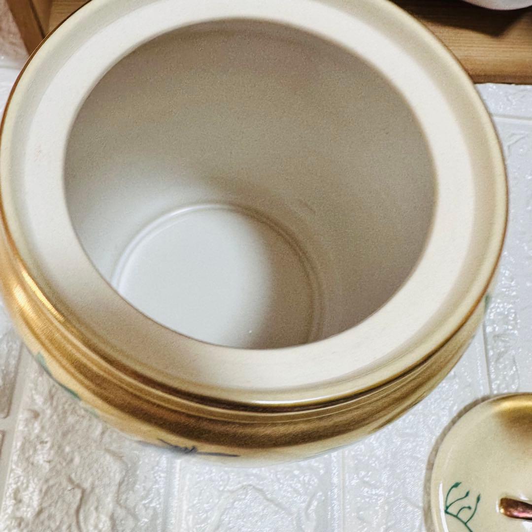 九谷焼　三晃　茶道具セット 皆具一式　孔雀デザイン