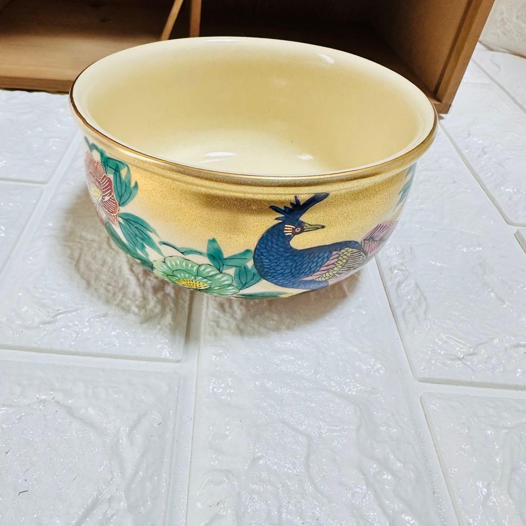 九谷焼　三晃　茶道具セット 皆具一式　孔雀デザイン