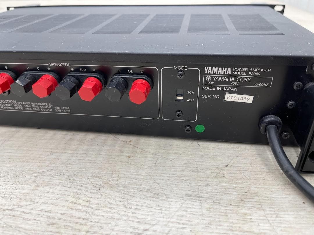 ヤマハ パワーアンプ P2040 4チャンネル 動作確認済 業務用 音響機器 3