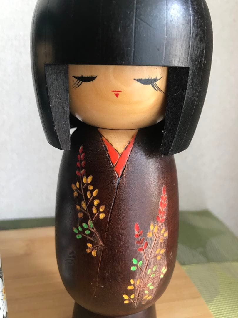 伝統的な木製こけし人形3体セット