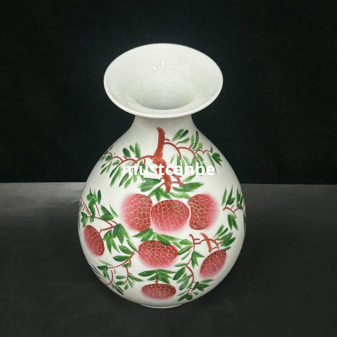 景徳鎮 陶磁器 玉壺春瓶 装飾品 現代工芸品 美術品 置物