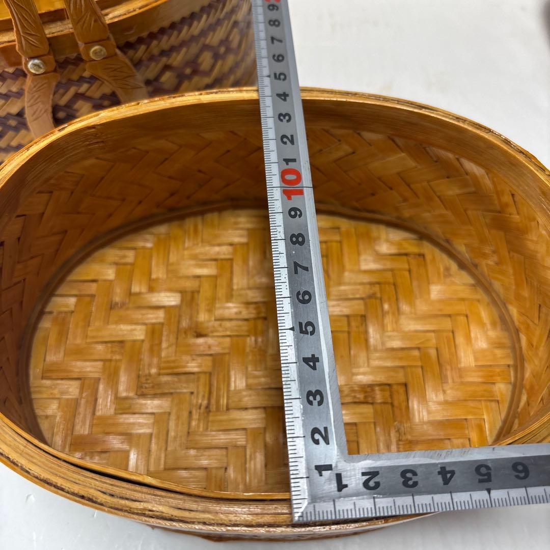 竹細工　二段編みカゴ