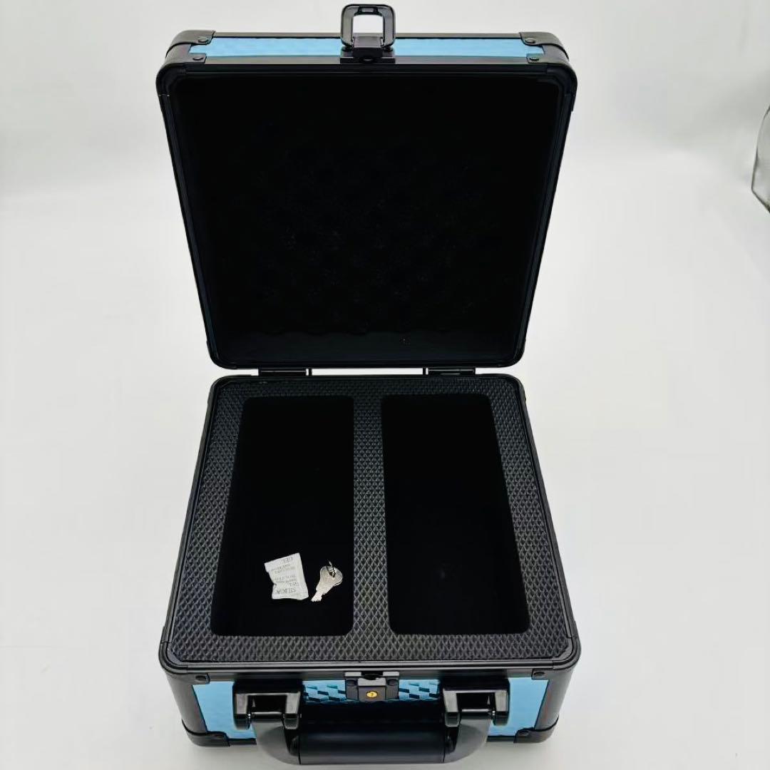 PSA BGS 鑑定済み用 トレカ収納ボックス アルミ製　ダイヤモンド柄　2列