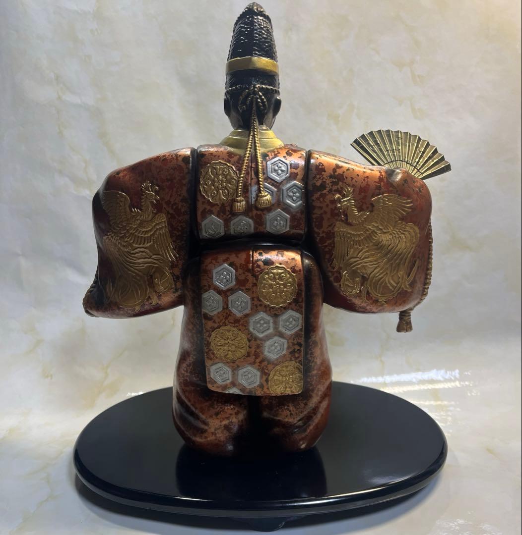 伝統的金属工芸人形 銅 ブロンズ 【宝蔵】金属工芸 能面人形 翁 能楽 縁起物