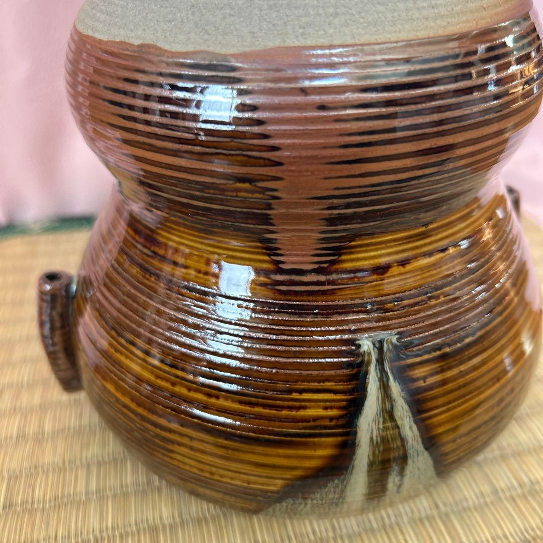 高取焼 瓢形水指 (元永陶苑 伝統工芸士)元永彰一作