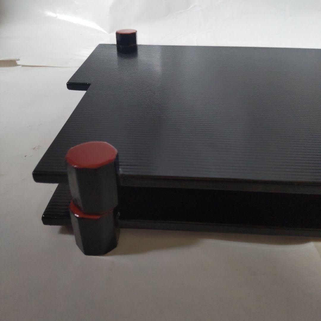 黒塗 漆器 八ツ橋 折敷 おしき 木製トレイ 2客組 美品 です。